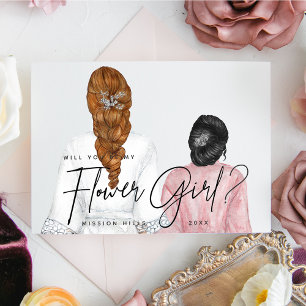 Will you be my Flower Girl? Girls in Robes Invitat Invitation