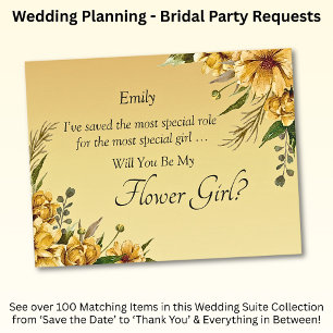 Will You Be My Flower Girl? Golden Yellow Flowers