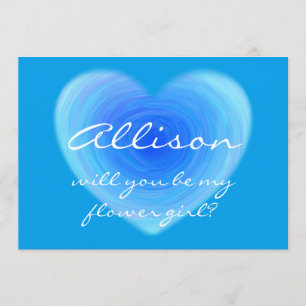 Will You Be My Flower Girl? Heart Personalised Invitation