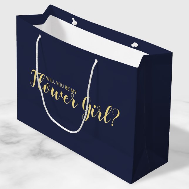 Will You Be My Flower Girl? Modern Proposal Large Gift Bag (Creator Uploaded)