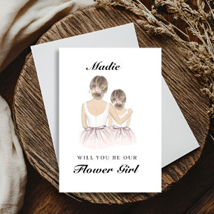 Will you be my flower girl photo proposal Card
