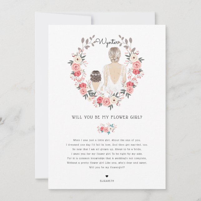 Will you be my Flower Girl Proposal Card (Front)