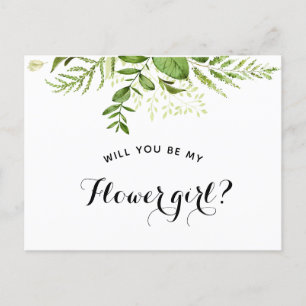 "Will you be my flower girl?" proposal card