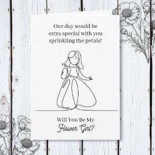 Will You Be My Flower Girl Proposal Card