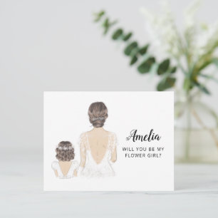 Will You Be My Flower Girl Proposal Post Card