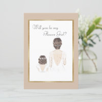 Will You Be My Flower Girl Wedding Gold