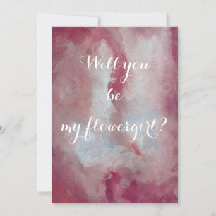 Will you be my flowergirl invitation card