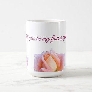 Will you be my flowergirl, Pink Roses Coffee Mug