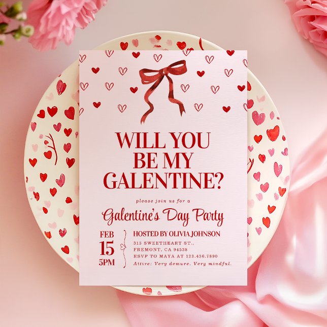 Will You Be My Galentine? Galentine's Day Party Invitation (Creator Uploaded)