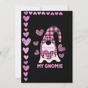 "Will You Be My Gnomie " Cute Valentine's Day Holiday Card