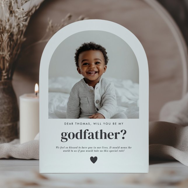 Will You Be My Godfather Arch Photo Proposal Invitation (Creator Uploaded)