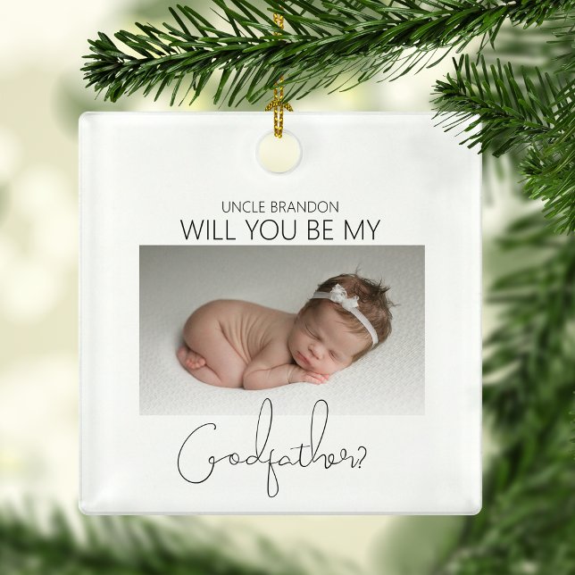 Will You Be My Godfather? Christmas Tree Ceramic Ornament (Creator Uploaded)