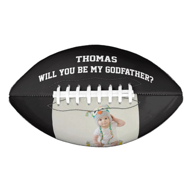 Will You Be My Godfather Godparent Proposal Sports Football (Front)