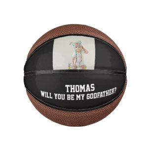 Will You Be My Godfather Godparent Proposal Sports Mini Basketball