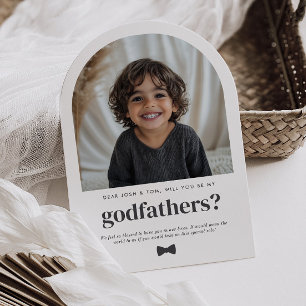 Will You Be My Godfathers Arch Photo Proposal Invitation