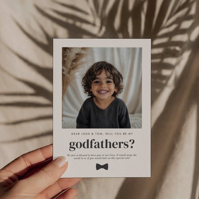 Will You Be My Godfathers Photo Proposal Invitation (Zazzle Will You Be My Godfathers Photo Proposal Invitation)