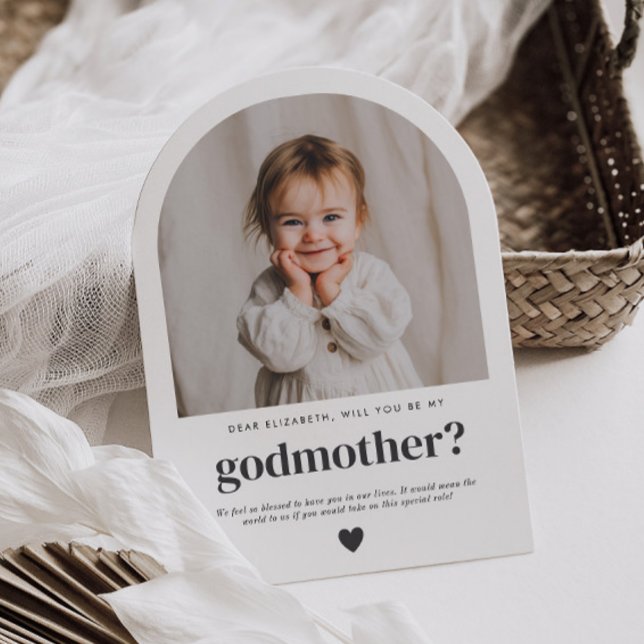 Will You Be My Godmother Arch Photo Proposal Invitation (Zazzle Will You Be My Godmother Arch Photo Proposal Invitation)
