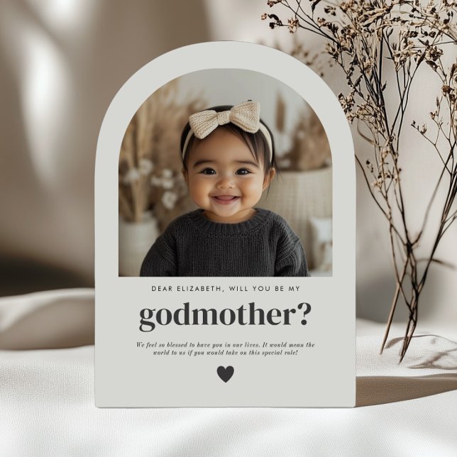 Will You Be My Godmother Arch Photo Proposal Invitation (Creator Uploaded)