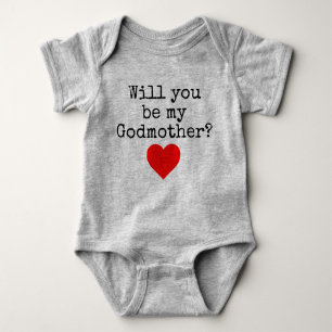 will you be my godmother baby bodysuit