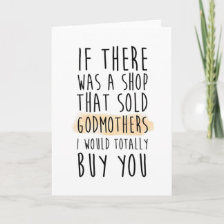 will you be my godmother card