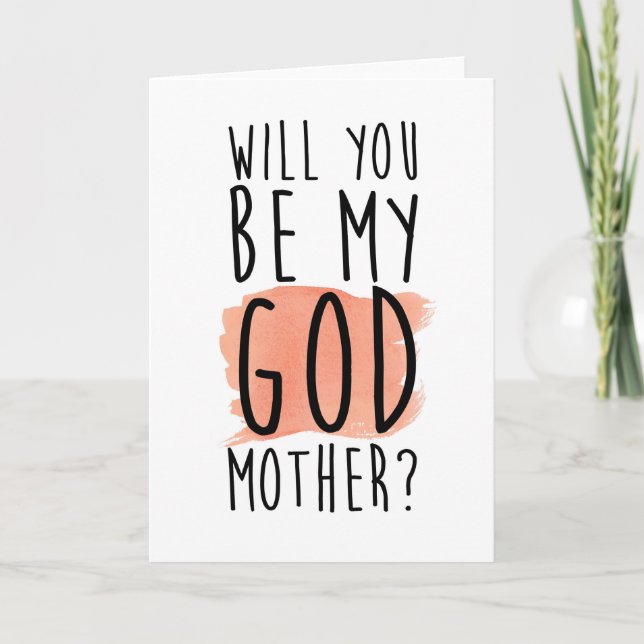 will you be my godmother card (Front)