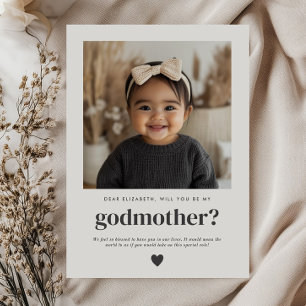 Will You Be My Godmother Photo Proposal Invitation