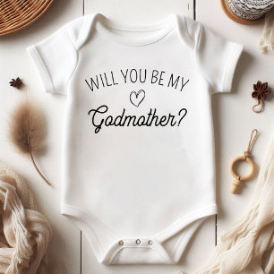 Will You Be My Godmother? Pregnancy Announcement Baby Bodysuit