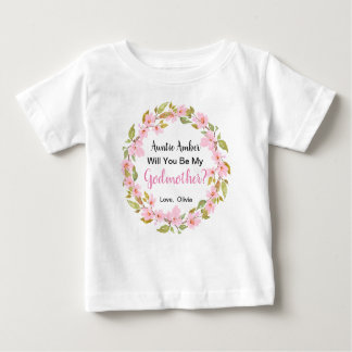 Will You Be My Godmother Proposal on Kids T-Shirt