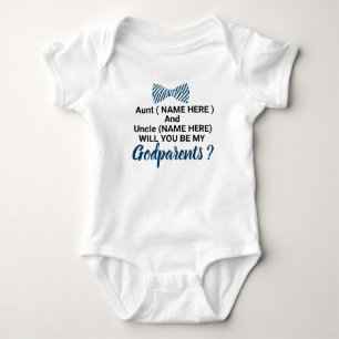 Will You Be My GODPARENTS? Baby Boy Bodysuit