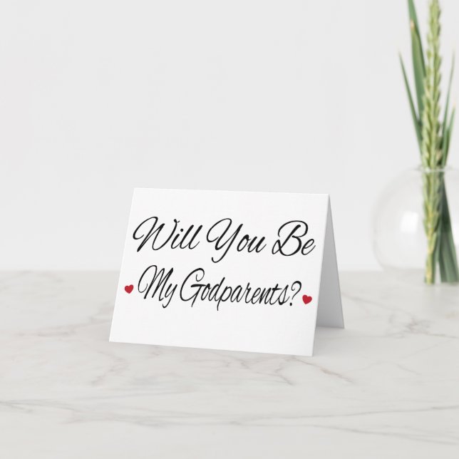 Will You Be My Godparents Photo Proposal Card (Front)
