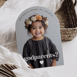 Will You Be My Godparents Photo Proposal  Invitation