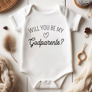 Will You Be My Godparents? Pregnancy Announcement Baby Bodysuit