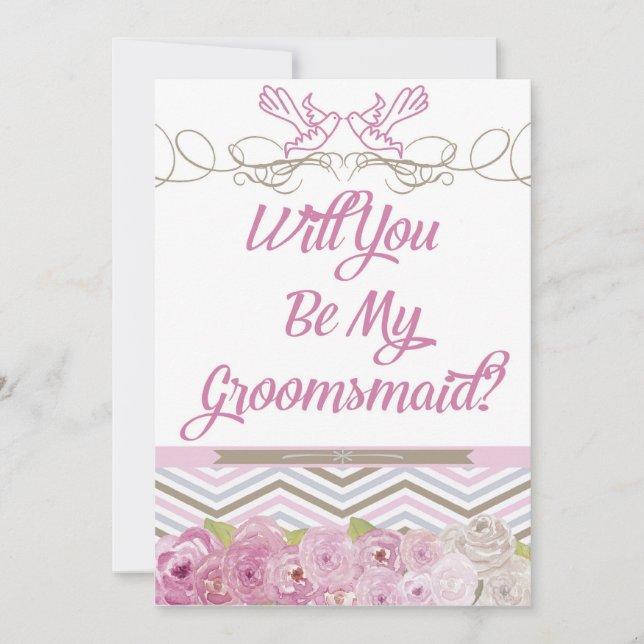 Will You Be My Groomsmaid Invitation (Front)