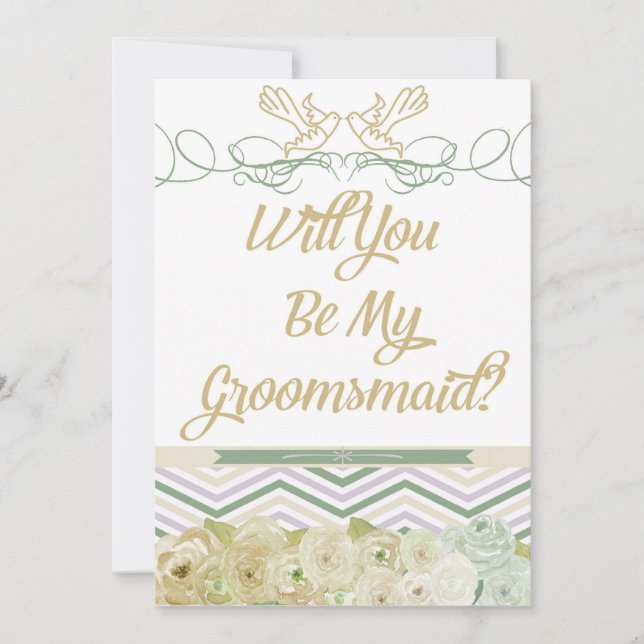 Will You Be My Groomsmaid Invitation (Front)