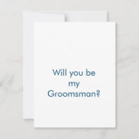 will you be my groomsman bachelorett proposal card