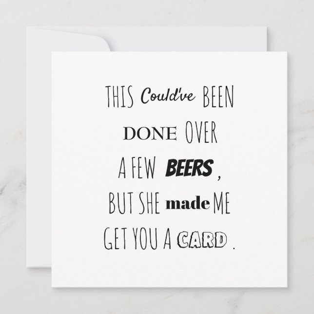 Will you be my Groomsman Best Man Flat card (Front)