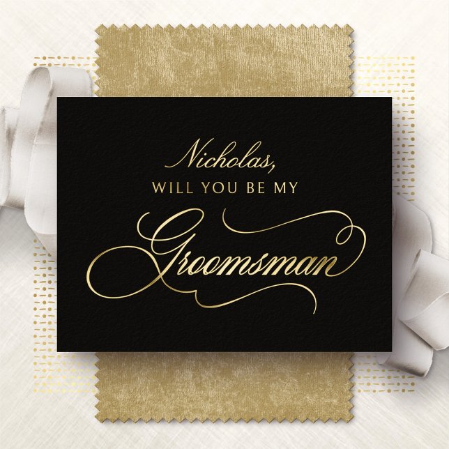 Will You Be My Groomsman Foil Card (Creator Uploaded)