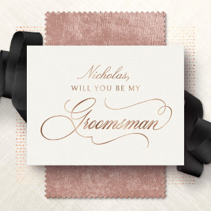 Will You Be My Groomsman Foil Card