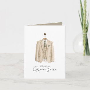 Will you be my Groomsman Gentleman Suit Card
