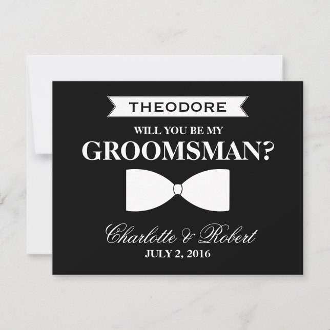 Will you be my Groomsman? | Groomsman Invitation (Front)