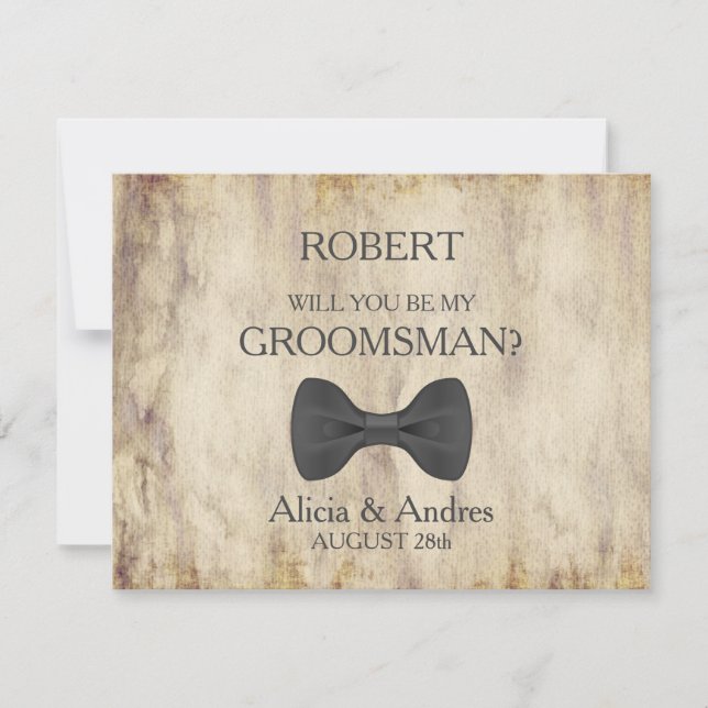 Will you be my Groomsman? Invitation (Front)