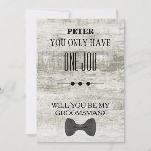 Will  You  Be My Groomsman? Invitation