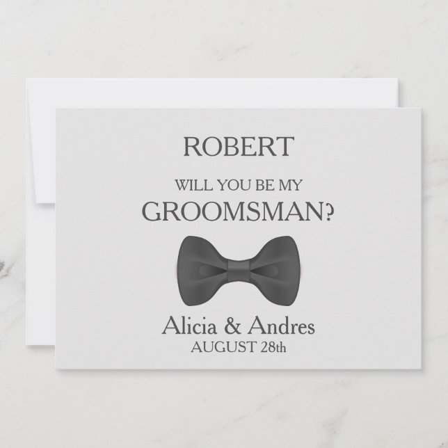 Will you be my Groomsman? Invitation (Front)