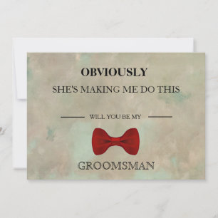 Will You Be My Groomsman? Invitation