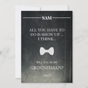 Will  You  Be My Groomsman? Invitation