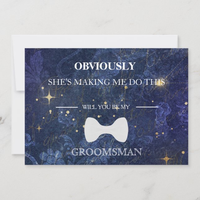 Will  You  Be My Groomsman? Invitation (Front)
