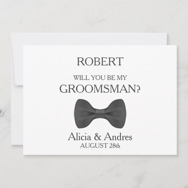 Will you be my Groomsman? Invitation (Front)