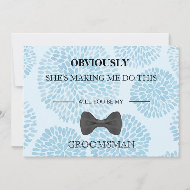 Will  You  Be My Groomsman? Invitation (Front)