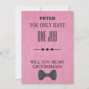 Will You Be My Groomsman? Invitation