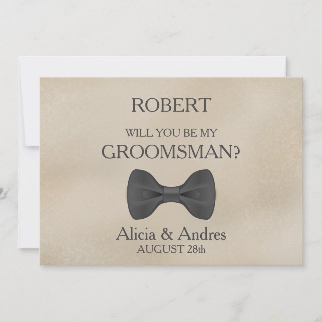 Will you be my Groomsman? Invitation (Front)
